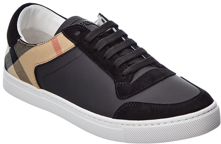 Burberry House Check Leather & Suede Sneaker - ShopStyle
