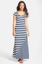 Thumbnail for your product : Everleigh Multi Stripe Short Sleeve Maxi Dress