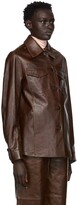Thumbnail for your product : Dries Van Noten Brown Leather Jacket