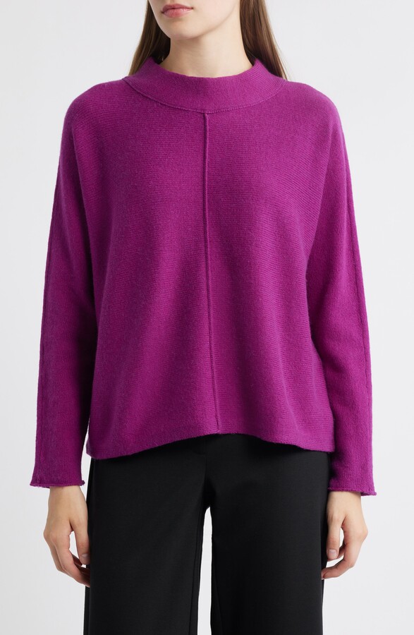 Eileen Fisher Dolman Sleeve Organic Cotton & Recycled Cashmere Sweater