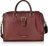 Thumbnail for your product : The Bridge Burgundy Leather Double Handle Briefcase w/Detachable Shoulder Strap