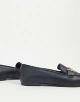 Thumbnail for your product : London Rebel wide fit trim loafers in black