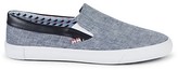 Thumbnail for your product : Ben Sherman Percy Faux Leather-Trimmed Slip-On Sneakers