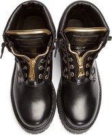 Thumbnail for your product : Balmain Black Leather Taiga Ranger Boot