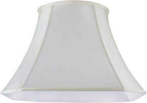 Aspen Creative Corporation 13.5" H Faux Silk Fabric Bell Lamp Shade ( Spider ) in Off-White