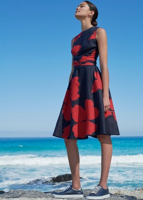 hobbs green linen dress