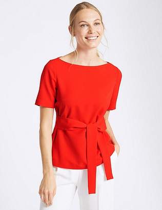Marks and Spencer Round Neck Half Sleeve Blouse