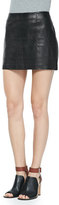 Thumbnail for your product : Theory Keeta Leather/Cashmere Miniskirt