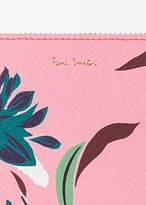 Thumbnail for your product : Paul Smith Women's Large Pink 'Pacific Rose' Print Leather Zip-Around Purse