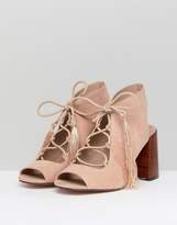 Thumbnail for your product : ASOS Design Tonic Lace Up Heeled Sandals