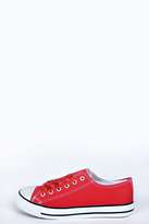 Thumbnail for your product : boohoo Sadie Diamante Canvas Trainer