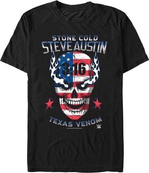 WWE Men'sWWEStoneColdVenomT-Shirt-Black-Large