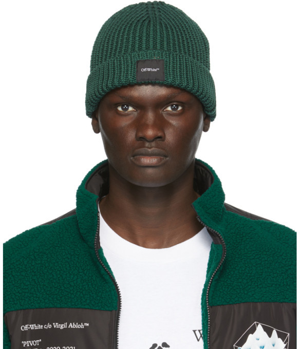 Gøre mit bedste bedstemor offset Off-White Green Wool Knit Beanie - ShopStyle Hats