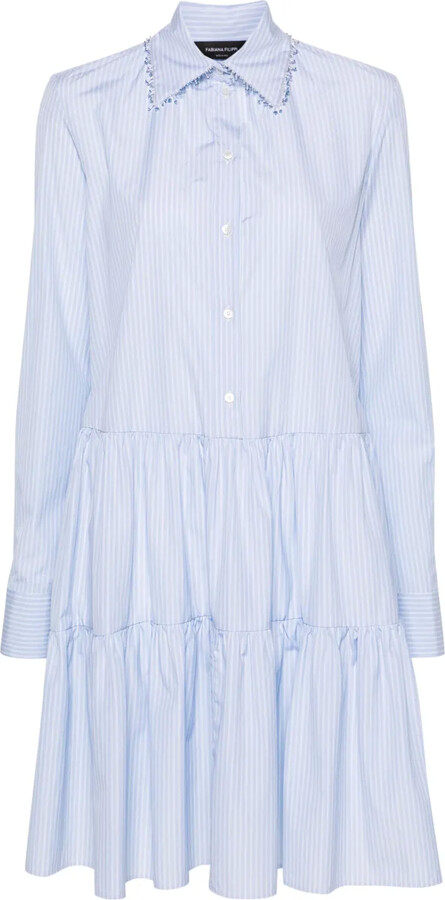 Fabiana Filippi Striped Cotton Shirtdress