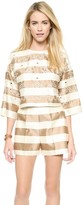 Thumbnail for your product : Tibi Escalante Striped Silk Top