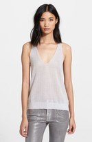 Thumbnail for your product : Zadig & Voltaire 'Ramy' Shimmer Fishnet Tank