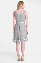 Thumbnail for your product : Tahari Metallic Lace Fit & Flare Dress