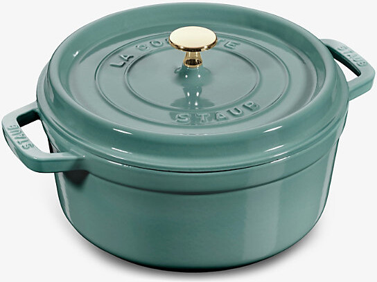 Staub Black Cocotte Cast-Iron Casserole Dish 26.3cm 24cm