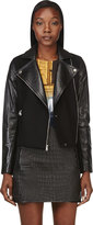 Thumbnail for your product : Marc by Marc Jacobs Black Leather & Wool Karlie Jacket