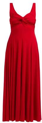 Norma Kamali Twist Front Jersey Dress - Womens - Red