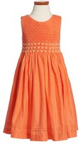 Thumbnail for your product : Luli & Me Smocked Linen & Cotton Sleeveless Dress (Toddler Girls, Little Girls & Big Girls)