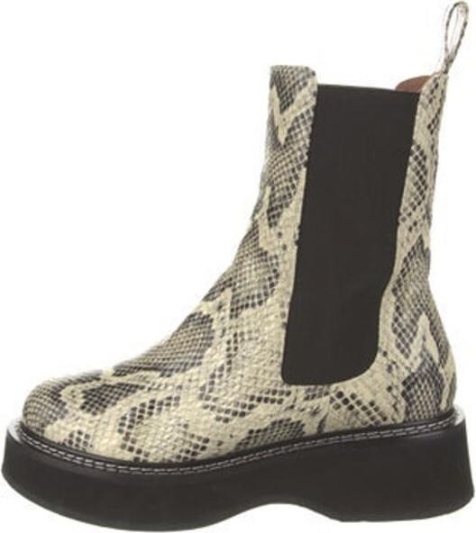 Snakeskin Chelsea Boots | ShopStyle
