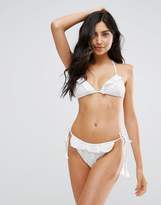 Thumbnail for your product : PrettyLittleThing Frill Trim Bikini Briefs