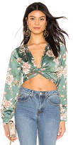 Thumbnail for your product : superdown Remy Deep V Wrap Top