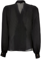 Thumbnail for your product : Emilio Pucci Silk Layered Front Blouse Gr. 40