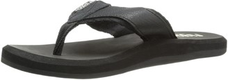Flojos Men's Cole II Black Leather Sandal 12 D - Medium