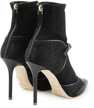 Malone Souliers Sadie Suede and Leather Stiletto Ankle Boots