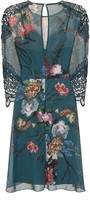 Thumbnail for your product : Little Mistress Amelie Vintage Floral Tea Dress With Lace