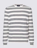 Thumbnail for your product : Blue HarbourMarks and Spencer Cotton Cashmere Striped Jumper