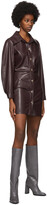 Thumbnail for your product : Nanushka SSENSE Exclusive Burgundy Vegan Leather Maude Dress