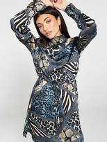 Thumbnail for your product : AX Paris Print High Neck Dress - Multi