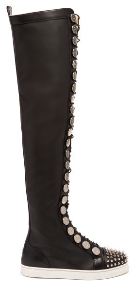 louboutin over the knee leather boots