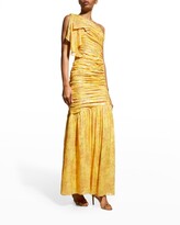 Thumbnail for your product : Shoshanna Sia Sunrise Ruched Floral Jacquard Gown