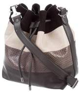 Thumbnail for your product : Proenza Schouler Snakeskin-Trimmed Crosby Bucket Bag