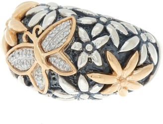 Effy 18K Gold & Sterling Silver Butterfly Ring - Size 7