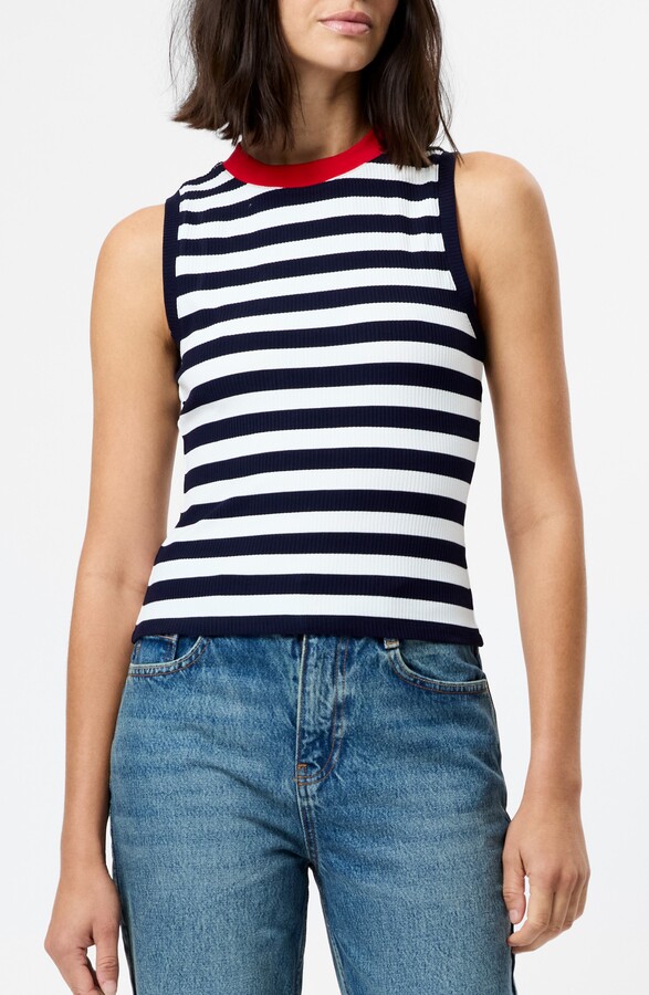 French Connection Esmae Stripe Rib Sleeveless Top