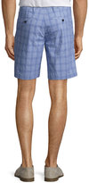 Thumbnail for your product : Zachary Prell Antrorse Check Stretch-Cotton Shorts, Blue