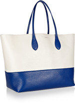 Thumbnail for your product : Rochas Two-tone glazed-leather tote