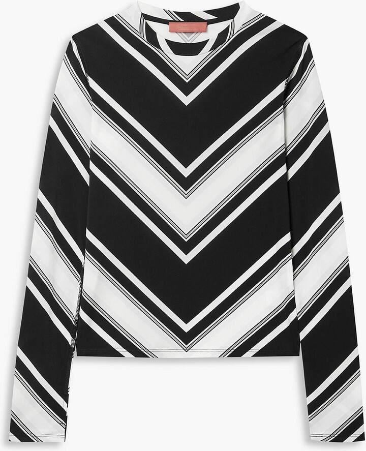 Commission Striped stretch-jersey top