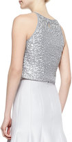 Thumbnail for your product : Halston Sequined Halter-Style Tank