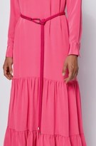 Thumbnail for your product : HUGO BOSS Maxi dress in silk georgette with hardware-trimmed belt
