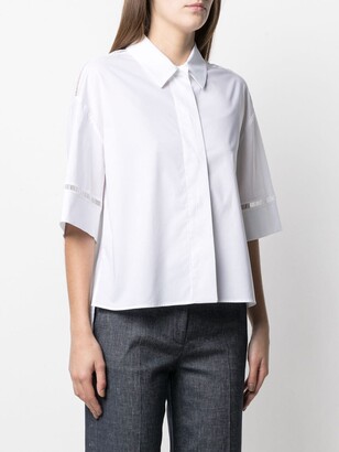 Piazza Sempione Embroidered Short-Sleeved Shirt
