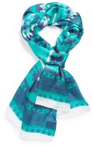 Thumbnail for your product : Vince Camuto Geometric Print Silk Scarf