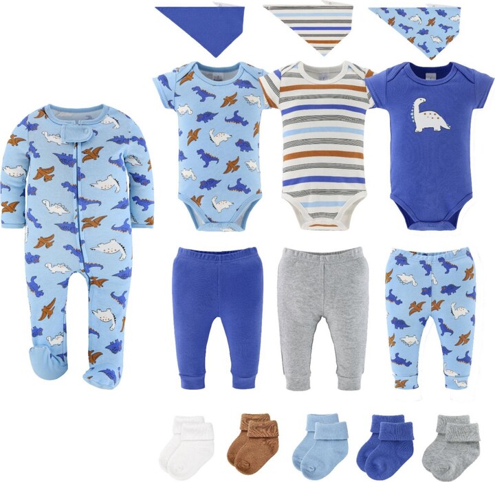 The Peanut Shell The Baby Boy Dino 15-Piece Clothes Set