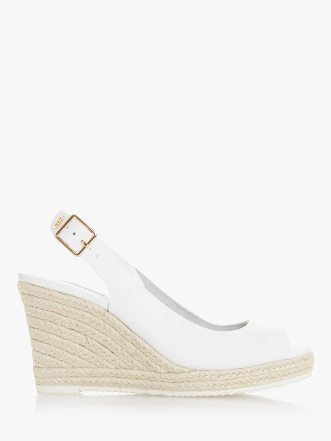 wide fit white wedges