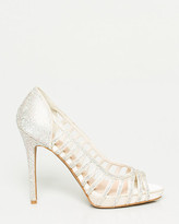 Thumbnail for your product : Le Château Satin Embellished Caged Pump